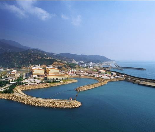 点击查看大图。 大亚湾核电站与岭澳核电站全景